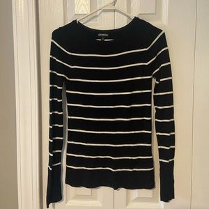 Black and white striped sweater